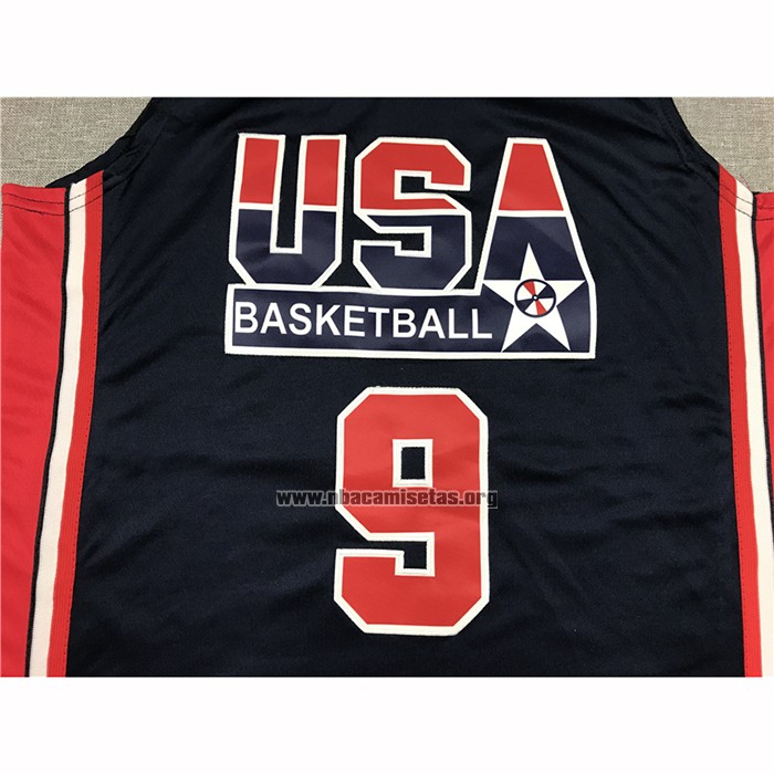 Camiseta USA 1992 Michael Jordan NO 9 Negro